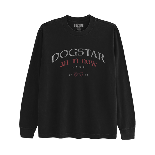 Black long-sleeve shirt with 'Dogstar' text
